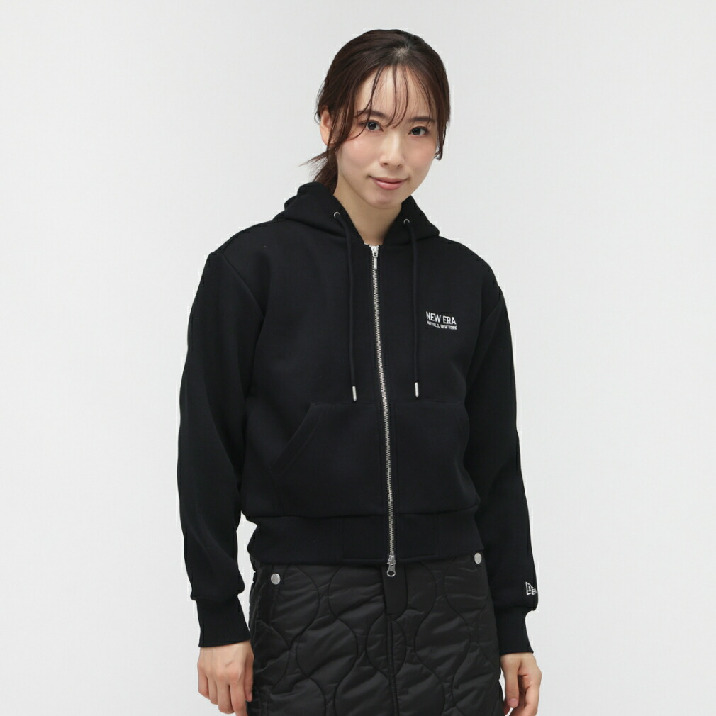 ニューエラ レディース ゴルフウェア アウターウェア 秋 冬 GFW TECH SWEAT FULL ZIP HOODIE BLK (14669786) NEW ERA｜GORA店 Supported by GOLF5