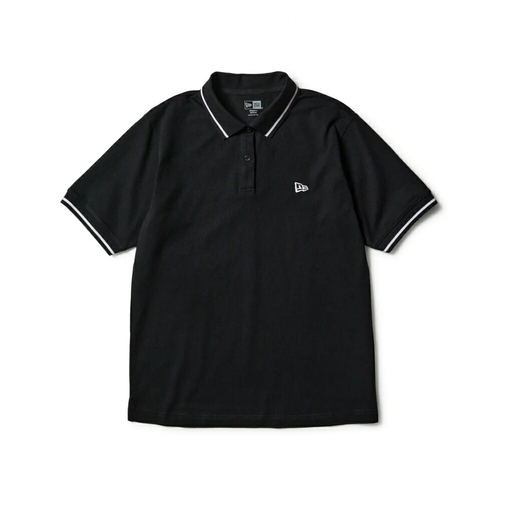 ニューエラ レディース ゴルフウェア 半袖シャツ 春 夏 GFW SS STRIPE COLLAR POLO BLK (14859857) NEW ERA