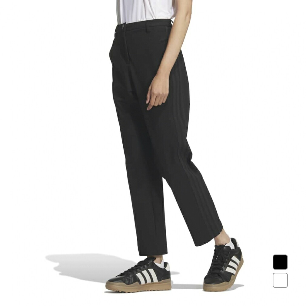 アディダス レディース ゴルフウェア ロングパンツ 春 夏 スリーストライプス EX-STRETCH ACTIVE アンクルパンツ カジュアル (E4948) adidas
