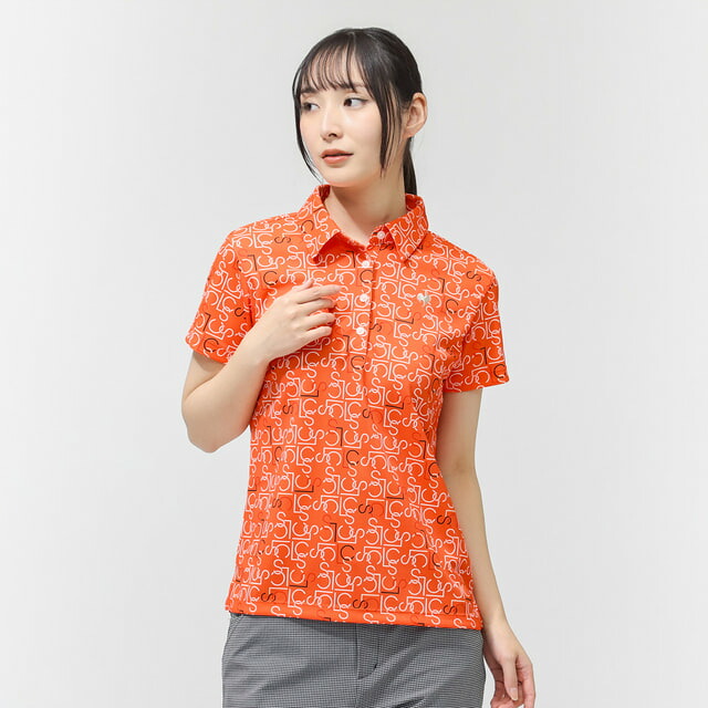 ルコックスポルティフ ゴルフ レディース ゴルフウェア 半袖シャツ 春 夏 総柄半袖シャツ (LG6SHS01L) le coq sportif GOLF