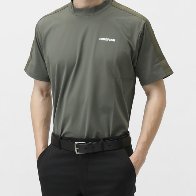 ブリーフィング ゴルフウェア 半袖シャツ 春 夏 MS LOGO LINE HIGHNECK RF (BRG251M42) メンズ BRIEFING|GORA店 Supported by GOLF5
