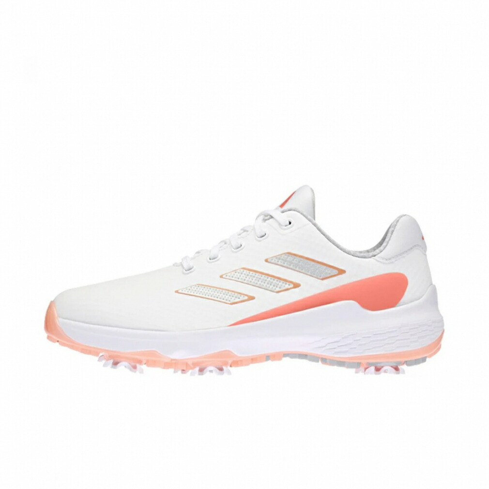 adidas 女性用 ゴルフシューズ ホワイト/グレー/ピンク アディダスゴルフ、日本の桜をモチーフにしたアジア限定の