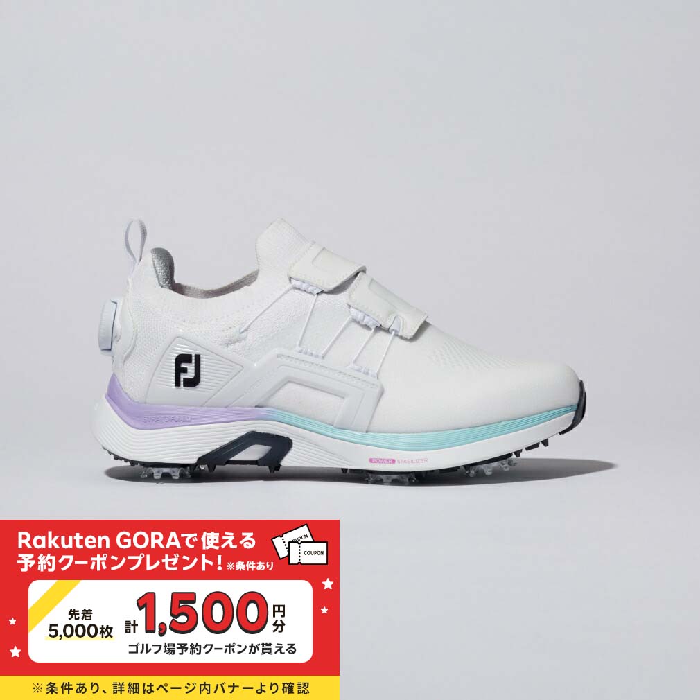 FootJoy HyperFlex ゴルフシューズ ホワイト/パープル FootJoy Women's Hyperflex Boa Golf Shoe, White/Ice Blue
