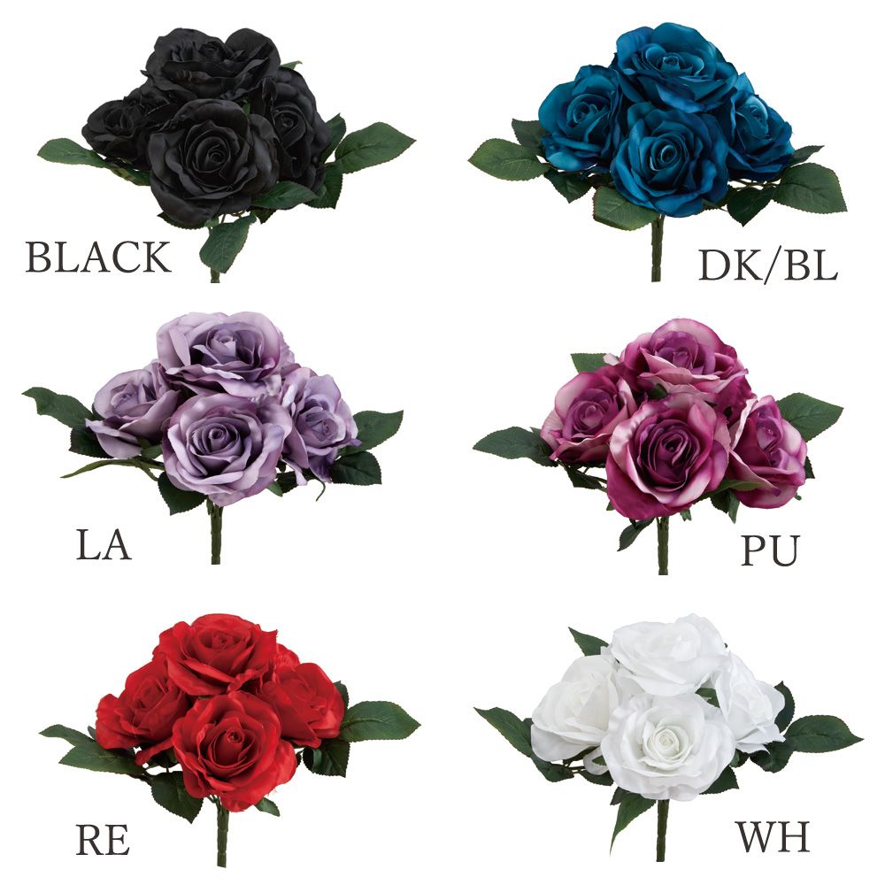 楽天市場】BL再入荷 3輪付青ばら【造花 】3輪付キャンディミニ