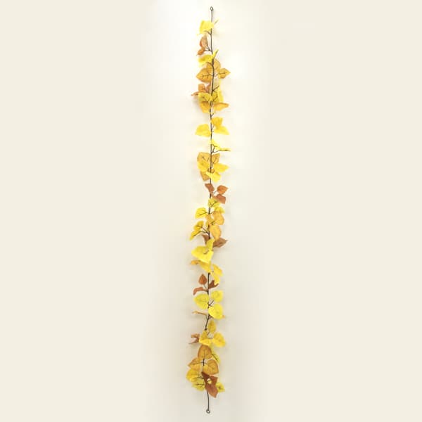 タイムセール 造花 グリーン とりよせ品 花びし バーチリーフガーランド ブラウンイエローインテリア フェイク パーツ アレンジメント インテリアフラワー フェイクフラワー シルクフラワー 花材 花資材