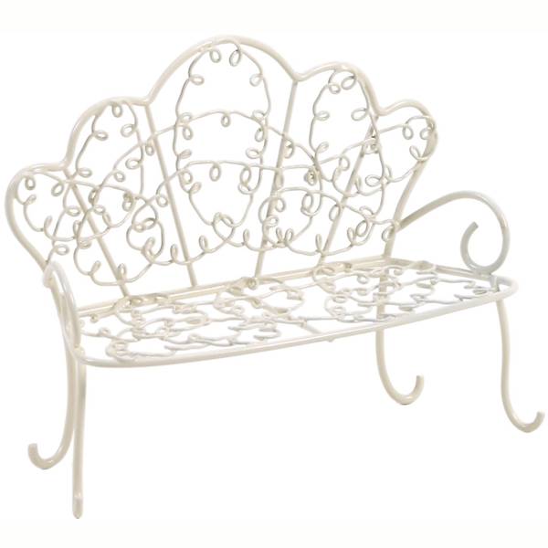 楽天市場】ワイヤー製ミニベンチ 幅14×奥行き6×高さ11.5cm フラワー