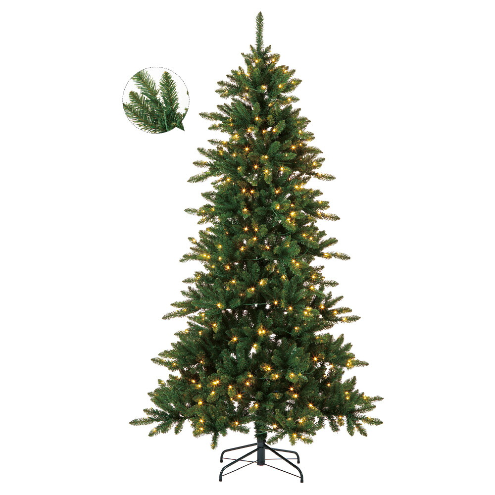 クリスマス 天然木 大層らしい 【製造会社直送品】 スリムパインツリー(400球LED常点点火装置付)《代引決済・他商いものと同梱不可》\u003cbr /\u003e \u003cbr /\u003e 人工草木 クリスマス LED アスカ ASCA アスカ会社