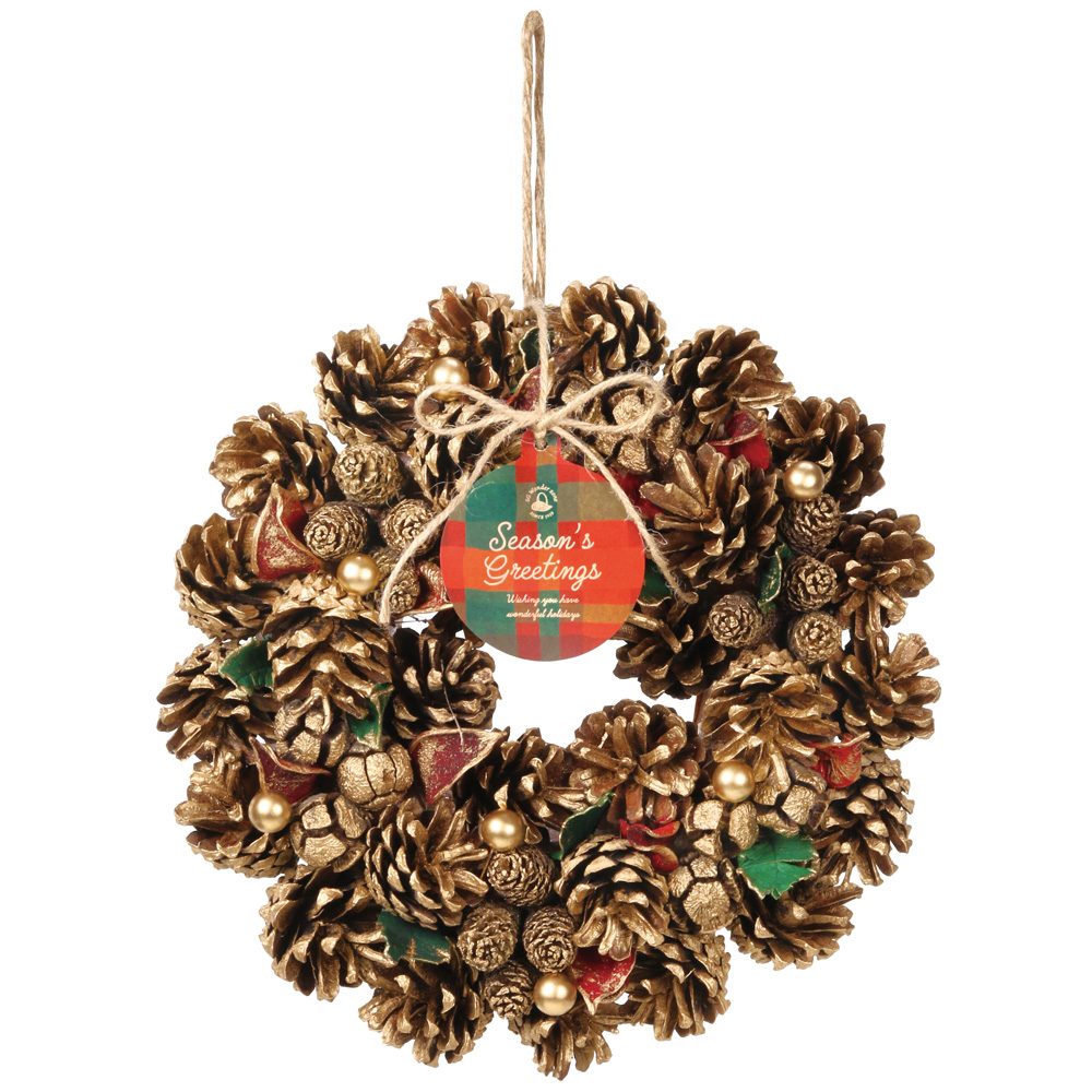 楽天市場】クリスマスリース ドライフラワー リース [赤いリンゴと