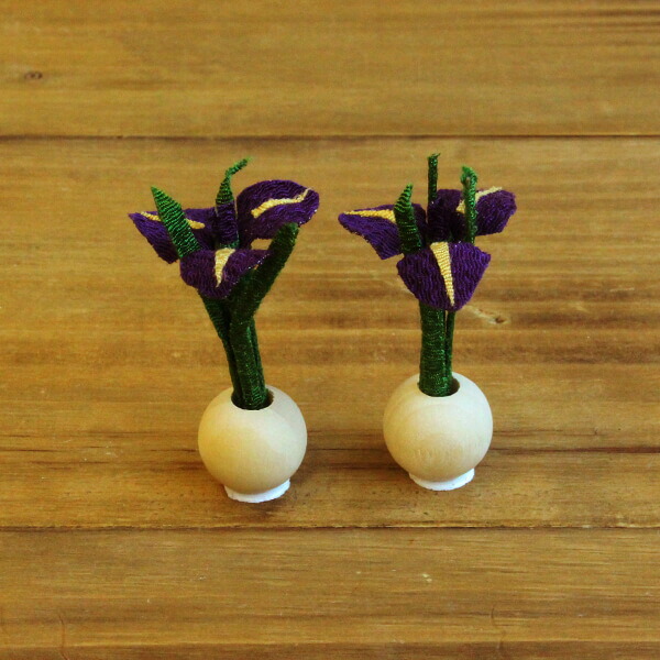 楽天市場 こどもの日 端午 和雑貨 即日出荷 丸全 ちりめん菖蒲 2個セット 和雑貨 端午の節句 造花ドライフラワー専門問屋花びし