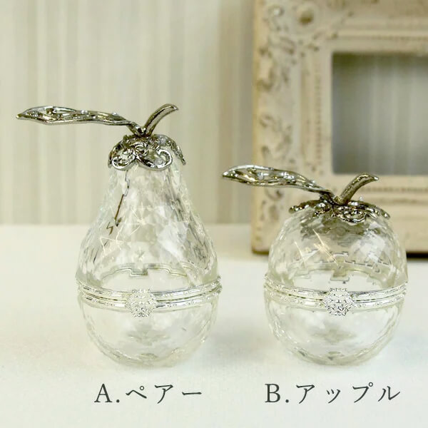 楽天市場 インテリア アクセサリー 小物入れ 即日出荷 Harmonier ハルモニア アップル ペアー小物入れ インテリア雑貨 インテリア 雑貨 小物 置物 オブジェ ディスプレイ おしゃれ オシャレ 箱 造花ドライフラワー専門問屋花びし