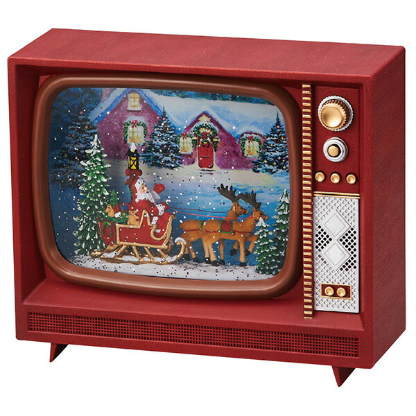 楽天市場】【送料無料】クリスマス レトロ TV ライト & ミュージック付