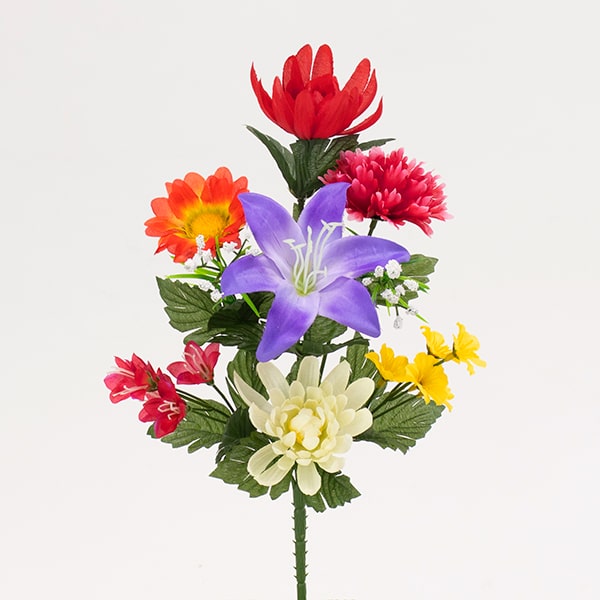 造花 仏花 とりよせ品 花びし 仏花ブッシュ ミックス造花仏花 お供え花 供花 墓花 盆花 お盆 お彼岸 お葬式 お悔やみ花 仏事 フューネラル フェイク仏花 暑さに強い 枯れない フェイクフラワー 21人気no 1の