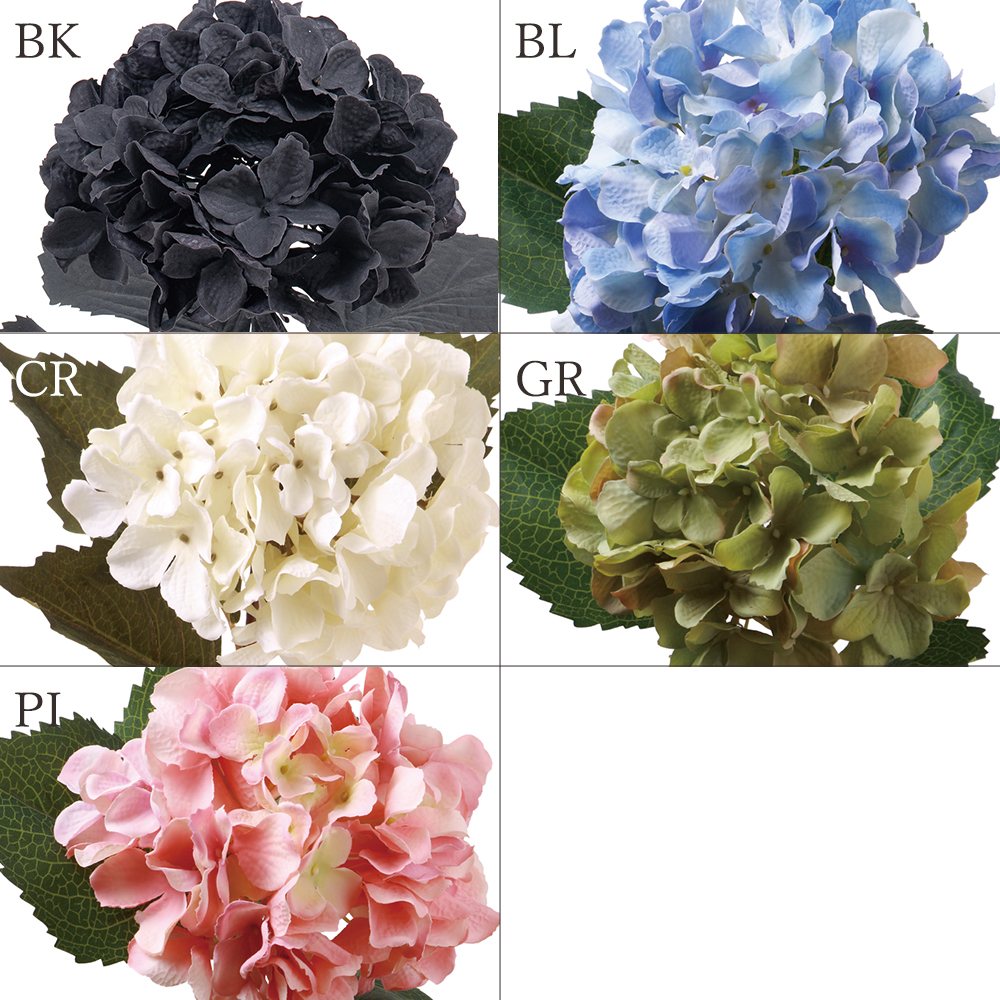 造花セット 造花 シルクフラワー 『ハイドレンジア 紫陽花 グレー Z0061-024