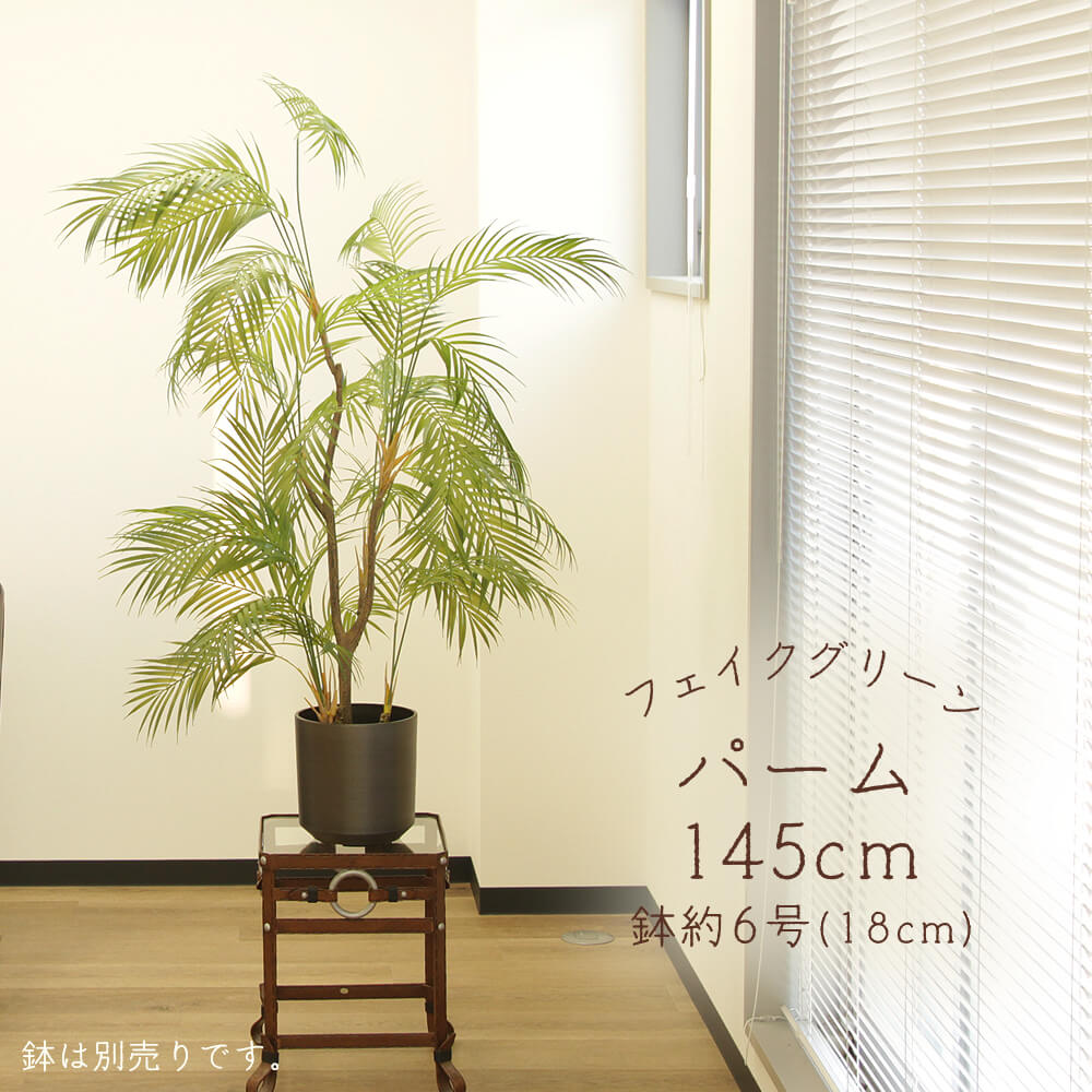 フェイクグリーン 観葉植物 とりよせ品 【メーカー直送品】パーム(ポット付) 145cm《代引決済・他商品との同梱不可》 観葉植物 人工観葉 インテリア アスカ ASCA アスカ商会｜造花ドライフラワー専門問屋花びし