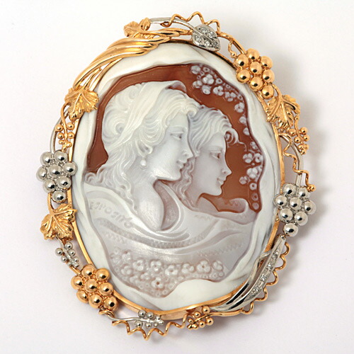 楽天市場】K18 シェルカメオ ブローチ ペンダント : 宝寿堂【楽天市場店】