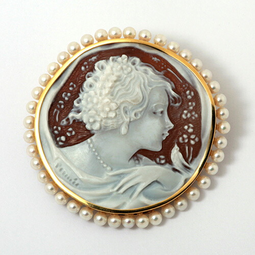 楽天市場】K18 シェルカメオ ブローチ ペンダント : 宝寿堂【楽天市場店】