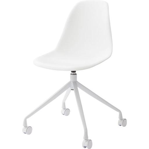 モダンなアーム付き回転椅子　ホワイト　アームチェア 楽天市場】東谷 回転アームチェア ホワイト PC-182WH【メーカー直送