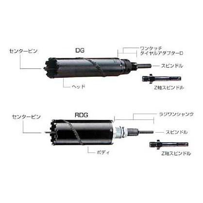 【ハウスビーエム】ハウスBM ドラゴンダイヤモンドコアドリル部品 ワンタッチダイヤルアダプターD ODG-35