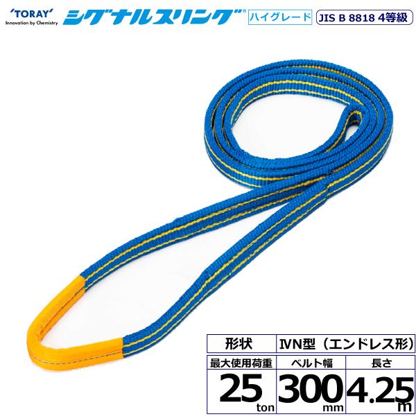 東レ シグナルスリングHG SG4N エンドレス形 25ton 幅300mm 長さ4.25m SG4N-300X4.25【メーカー直送】