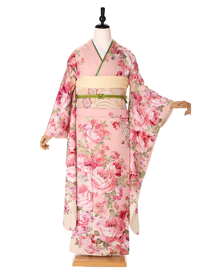 成人式 LizLisaりずりさ 振袖レンタル 洋花 バラ アンティーク ピンク レトロ 振り袖 着物レンタルレディース着物レンタル 女性着物 firisode 155cm 160cm 165cm フルセット往復送料無料 振袖結納 結婚式 SFA0347｜着物ネットレンタルkimonoshop