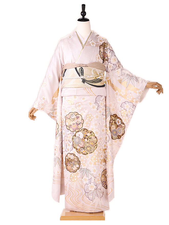【成人式】振袖レンタル 振袖 ふりそで furisode 二十歳のお祝い せいじんしき ２０歳 女性 着物 結納 結婚式 薄いグレー 155cm 160cm 165cm FA0593【レンタル】