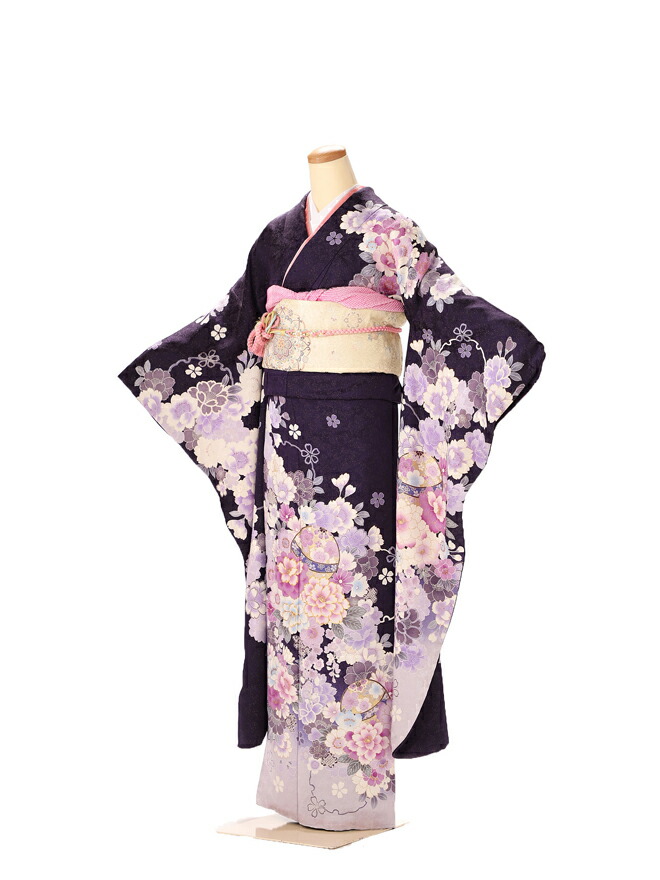 柔らかい 着物セット 女性 ２０歳 せいじんしき Furisode 二十歳のお祝い ふりそで 成人式 レンタル 振袖 着物 紫 256 レンタル 正絹 Www Ethiopianreporter Com