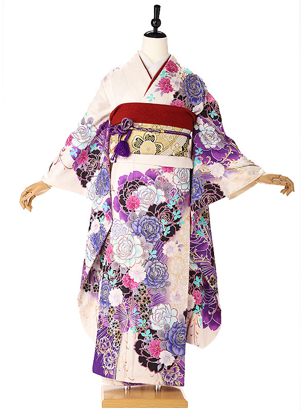 成人式 振袖 レンタル 振り袖 二十歳 お祝い 歳 レディース 女性着物 Firisode フルセット 往復送料無料 結納 結婚式 身長 155cm 160cm 165cm 白 牡丹 Fa0498 レンタル Francophile Dk