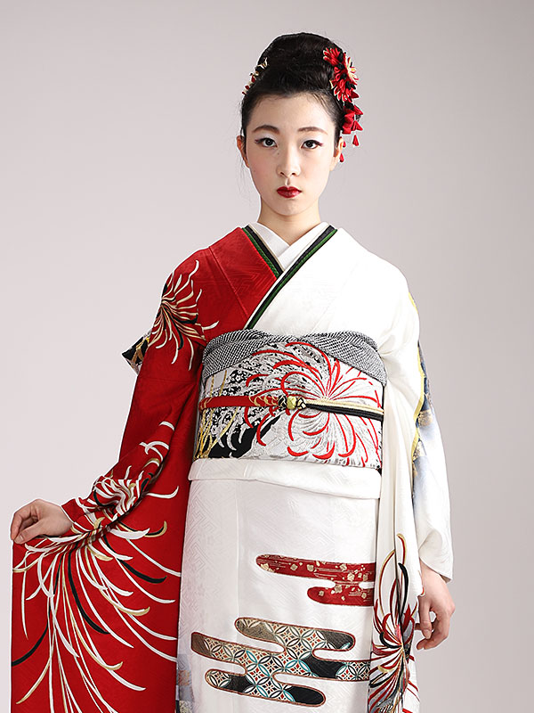 【成人式】振袖レンタル 振袖 ふりそで furisode 二十歳のお祝い せいじんしき ２０歳 女性 着物 結納 結婚式 モダン 白色155cm 160cm 165cm FA0532【レンタル】