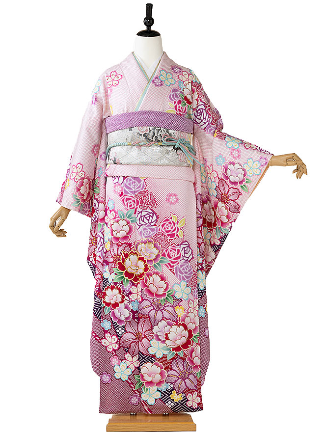 成人式振袖レンタル 振り袖 着物レンタル 二十歳 お祝い ピンク 総絞り 古典 豪華 高級２０歳 レディース着物レンタル 女性着物 firisode フルセット ピンク 鹿の子 SFA0339 155cm 160cm 165cm【レンタル】