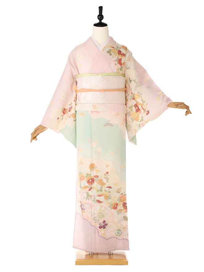 夏 訪問着 レンタル 絽 訪問着 夏用 フルセットレンタル 絽 着物 レンタル 夏 japan styleジャパンスタイル ブランド サマー summer　夏きもの 【結婚式】【披露宴】【wedding】【お茶会】【パーティ】【食事会】 化繊 ピンク japanstyle 5109【レンタル】｜着物ネットレンタルkimonoshop