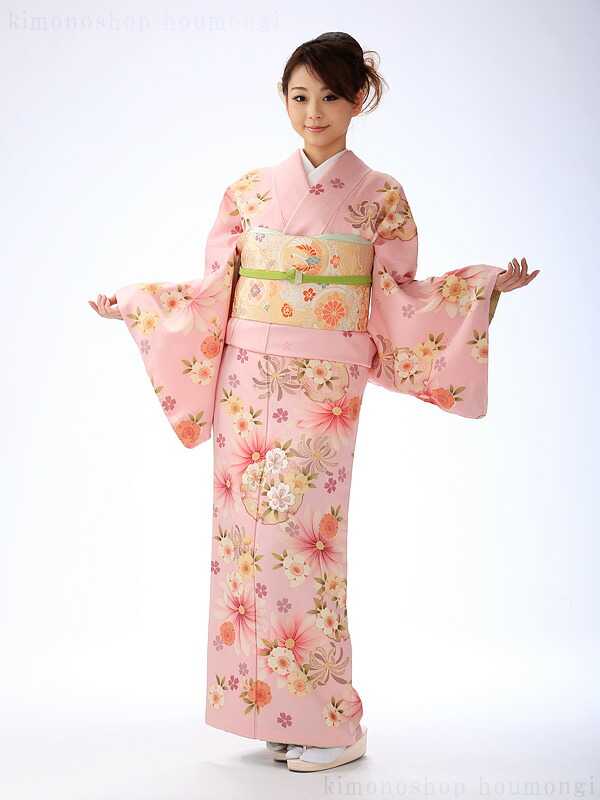 楽天市場】【美人きもの】訪問着 レンタル フルセット 着物 ピンク色