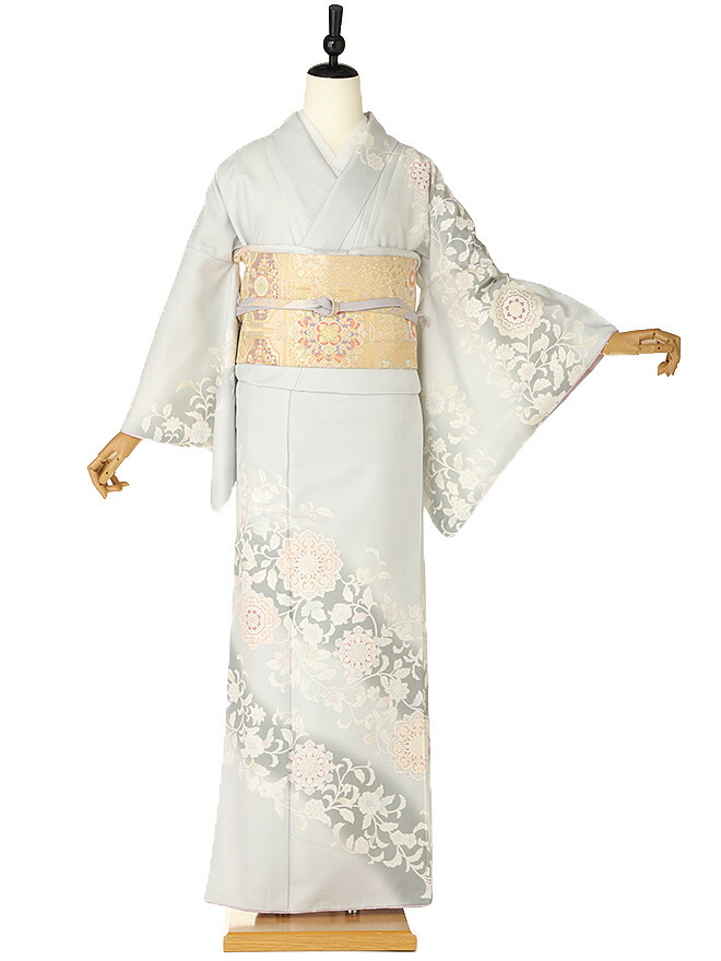 訪問着　4点フルセット 214C 正絹 七五三 お宮参り 結婚式　裄丈69 訪問着 4点フルセット 214C 正絹 七五三 お宮参り 結婚式 裄丈69