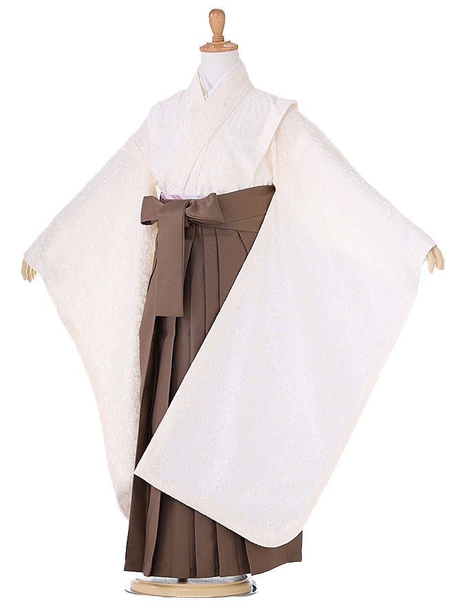 【卒園式 女の子 袴】着物レンタル 身長115cm 120cm 125cm 7歳 保育園 幼稚園 園児 往復送料無料 レース ベージュ hK7535【レンタル】