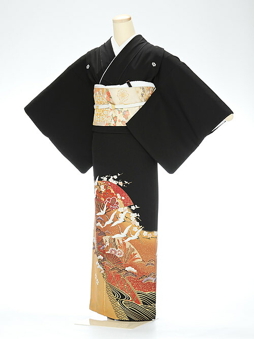 【レンタル】 黒留袖 くろとめそで 結婚式【幅広】【大き目】 tt8022 低身長150cm以下 神前式 20歳 30歳 夫婦円満 【 母親 着物】【着物】【お母さん着物】【wedding】【披露宴】【貸衣装】【留袖】【往復送料無料】【京都】|着物ネットレンタルkimonoshop
