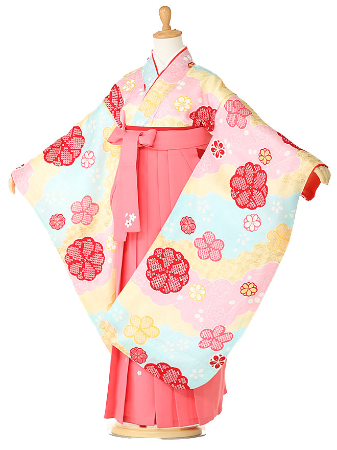 【卒園式 女袴】【卒業式】絹きもの 正絹 着物レンタル 身長115cm 120cm 125cm 7歳 6歳 幼稚園 園児 往復送料無料 hK7430【レンタル】