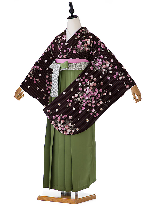 kimashibai-story of- 京都丸紅 卒業式 袴 レンタル 女 フルセット 袴 レンタル 卒業式 大学生 女性 袴セット 袴下帯付き 往復送料無料 brand 黒 green 155cm(153cm-158cm) fc9744【レンタル】