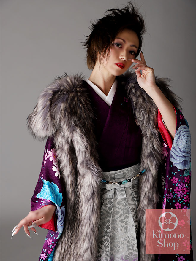 【傾奇者BASARA Violet】【袴 男 成人式】 成人式 袴 レンタル 男 卒業式 袴 レンタル 男 袴 男 成人式 袴 レンタル メンズ はかま ２０歳 結婚式 正月 二十歳 和服 20 1月 送料無料 170cm 175cm 化繊 紫 00187【レンタル】