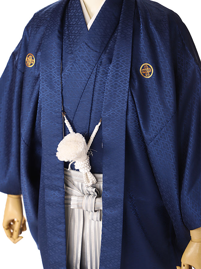 成人式 袴 レンタル 男 紋付き袴 男袴 成人式レンタル 卒業式 紋服 フルセット 羽織袴 男性着物 結婚式 正月 二十歳 和服 1月 送料無料 160cm 165cm 化繊 青 0195 ベーシック男袴 レンタル Sermus Es