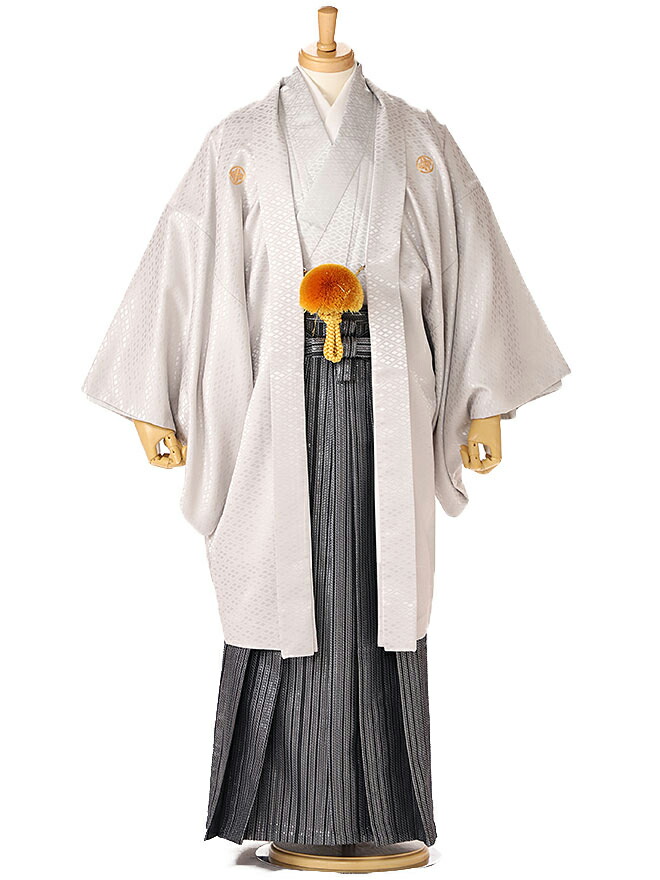 成人式 袴 レンタル 男 紋付き袴 男袴 成人式レンタル 卒業式 紋服 フルセット 羽織袴 男性着物 結婚式 正月 二十歳 和服 1月 送料無料 180cm 185cm 化繊 シルバー 0196 ベーシック男袴 レンタル Institutoipef Org