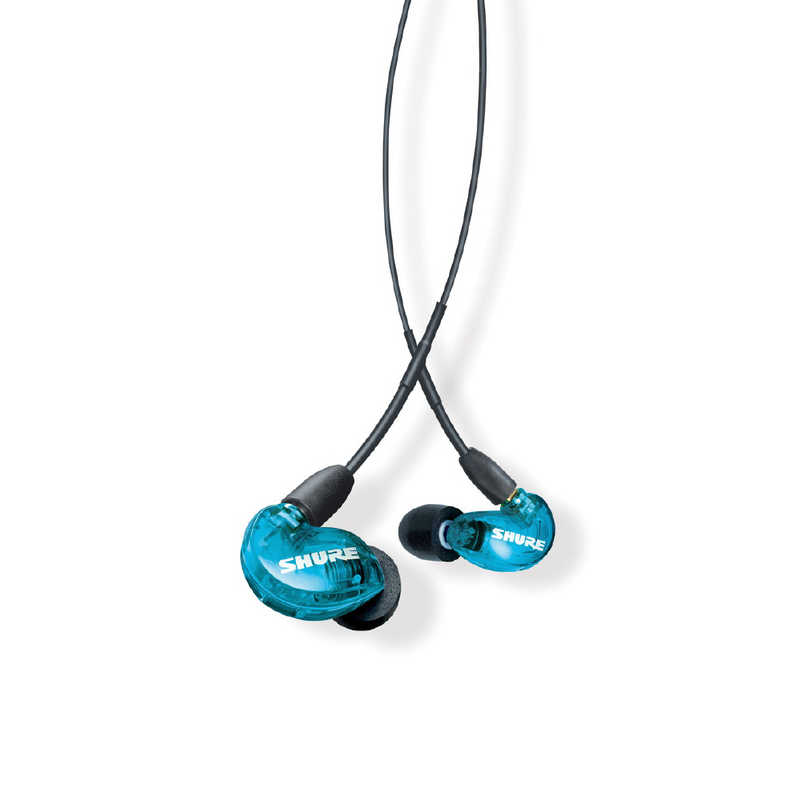 SHURE　イヤホン カナル型 AONIC215 トランスルーセントブルー [φ3.5mm ミニプラグ]　SE215DYBL+UNI-A｜コジマ店