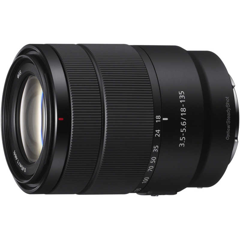 ソニー　SONY　カメラレンズ E 18-135mm F3.5-5.6 OSS APS-C用 ［ ソニーE / ズームレンズ ］ ブラック　E 18-135mm F3.5-5.6 OSS SEL18135｜コジマ店