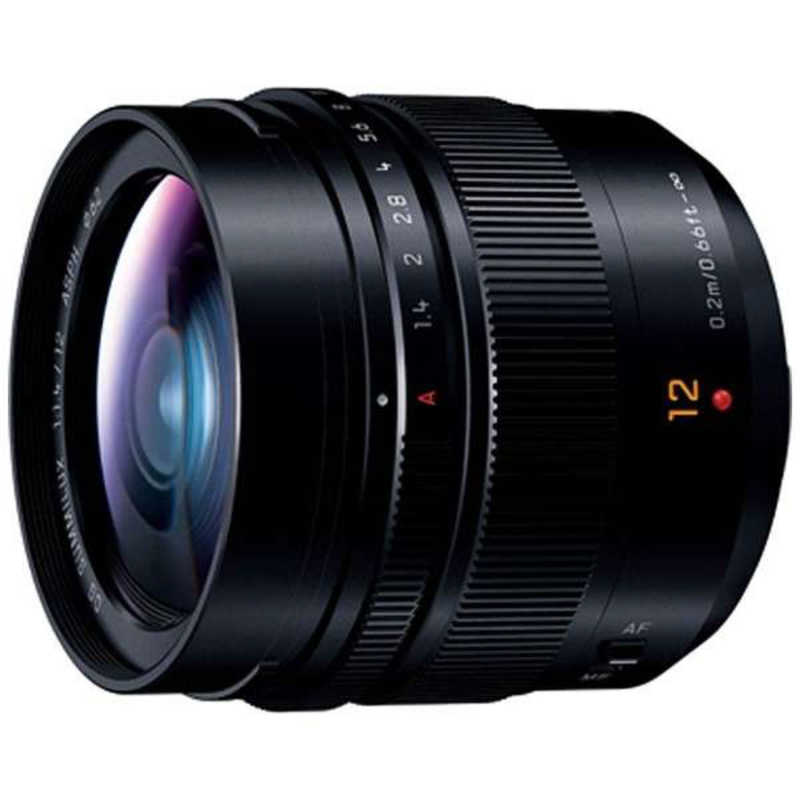 パナソニック　Panasonic　カメラレンズ LEICA DG SUMMILUX 12mm/F1.4 ASPH. LUMIX ［ マイクロフォーサーズ / 単焦点レンズ ］ ブラック　LEICA DG SUMMILUX 12mm/F1.4 ASPH. H-X012｜コジマ店