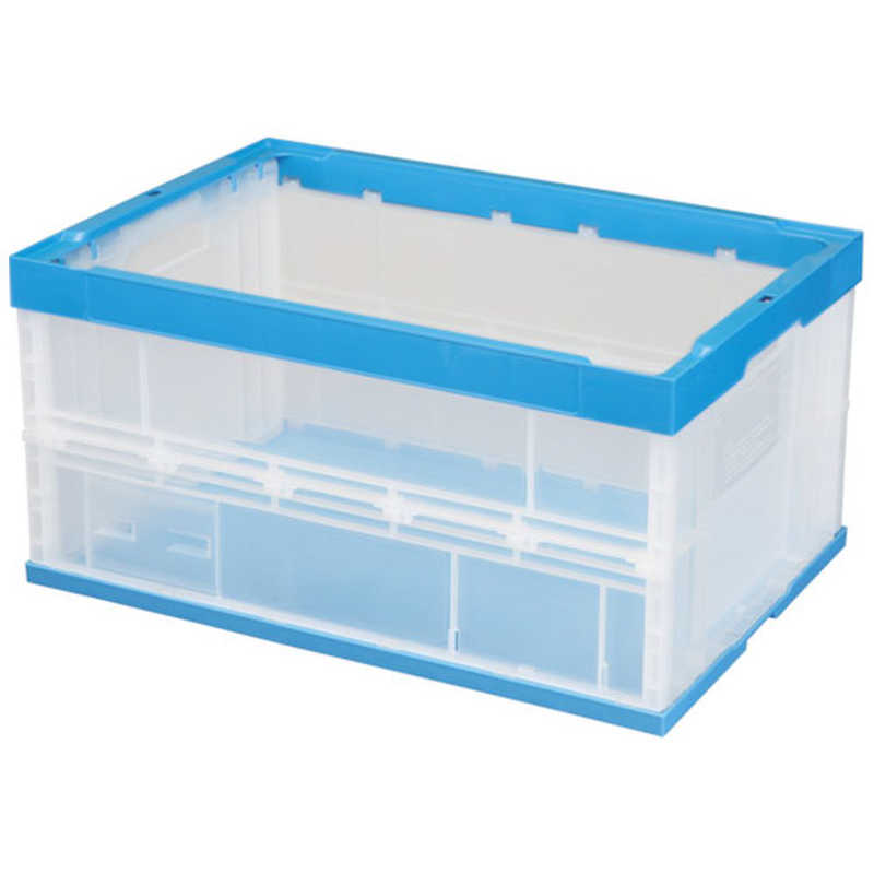 積水化学工業　窓あき折りたたみコンテナ７５Ｌ　透明青　75LNCB｜コジマ店