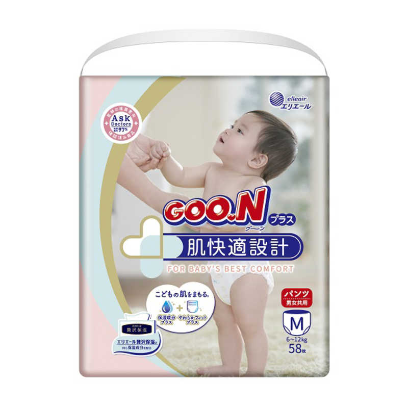 大王製紙 GOON(グーン)プラス 肌快適設計 Mサイズ 58枚