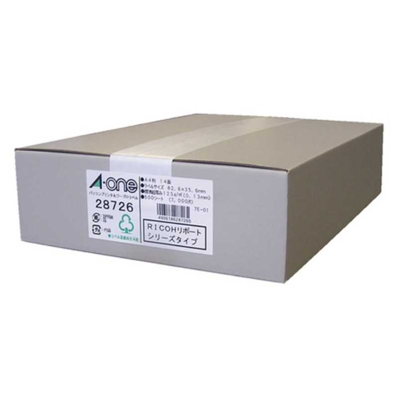 エーワン パソコンプリンタ&ワープロラベル(A4サイズ・14面・500シート) 28726|コジマ店