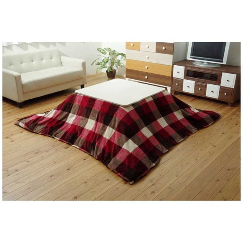 イケヒコ　こたつ布団カバー Jarnal(ジャーナル) レッド [対応天板サイズ:約75×105cm /長方形]