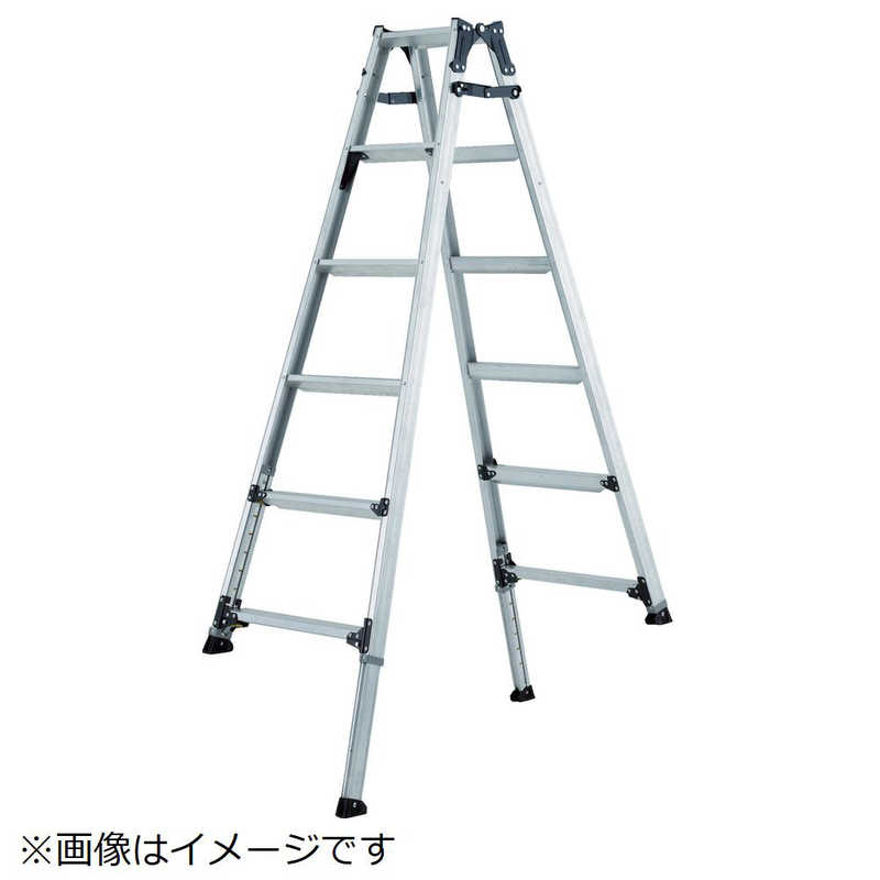 アルインコ　アルインコ　伸縮脚付きはしご兼用脚立（踏ざん幅６０ｍｍ・各脚４４１ｍｍ伸縮）　　PRT-150FX（お届けのみ）｜コジマ店