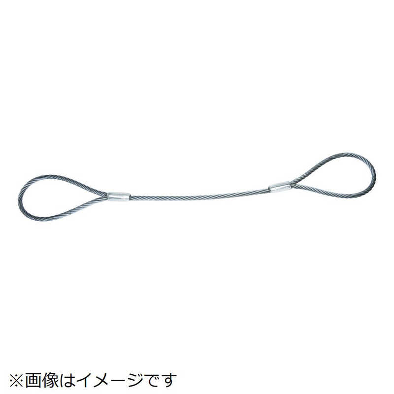 トラスコ中山　ＴＲＵＳＣＯ　ワイヤーロープスリング　Ａタイプ　アルミロック　１４ｍｍＸ６ｍ　　TWAL-14S6