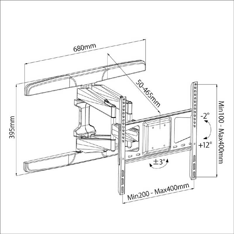 スタープラチナ テレビ壁掛け金具 インチ対応 セッターフリースタイル サイズ ホワイト Tvsadva126lw Salon Raquet De