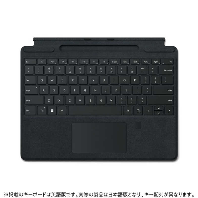 マイクロソフト Microsoft Microsoft Surface Pro 指紋認証センサー付き Signature キーボード ブラック 8XF-00019